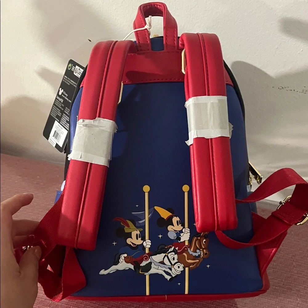 Loungefly Disney Minnie Mouse Kids Backpack - Black, Red, Blue, Yellow